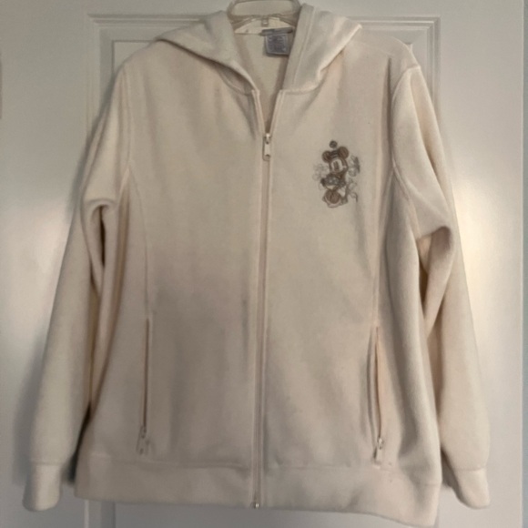 Walt Disney Jackets & Blazers - Walt Disney World Women's Cream Hooded Fleece Jacket